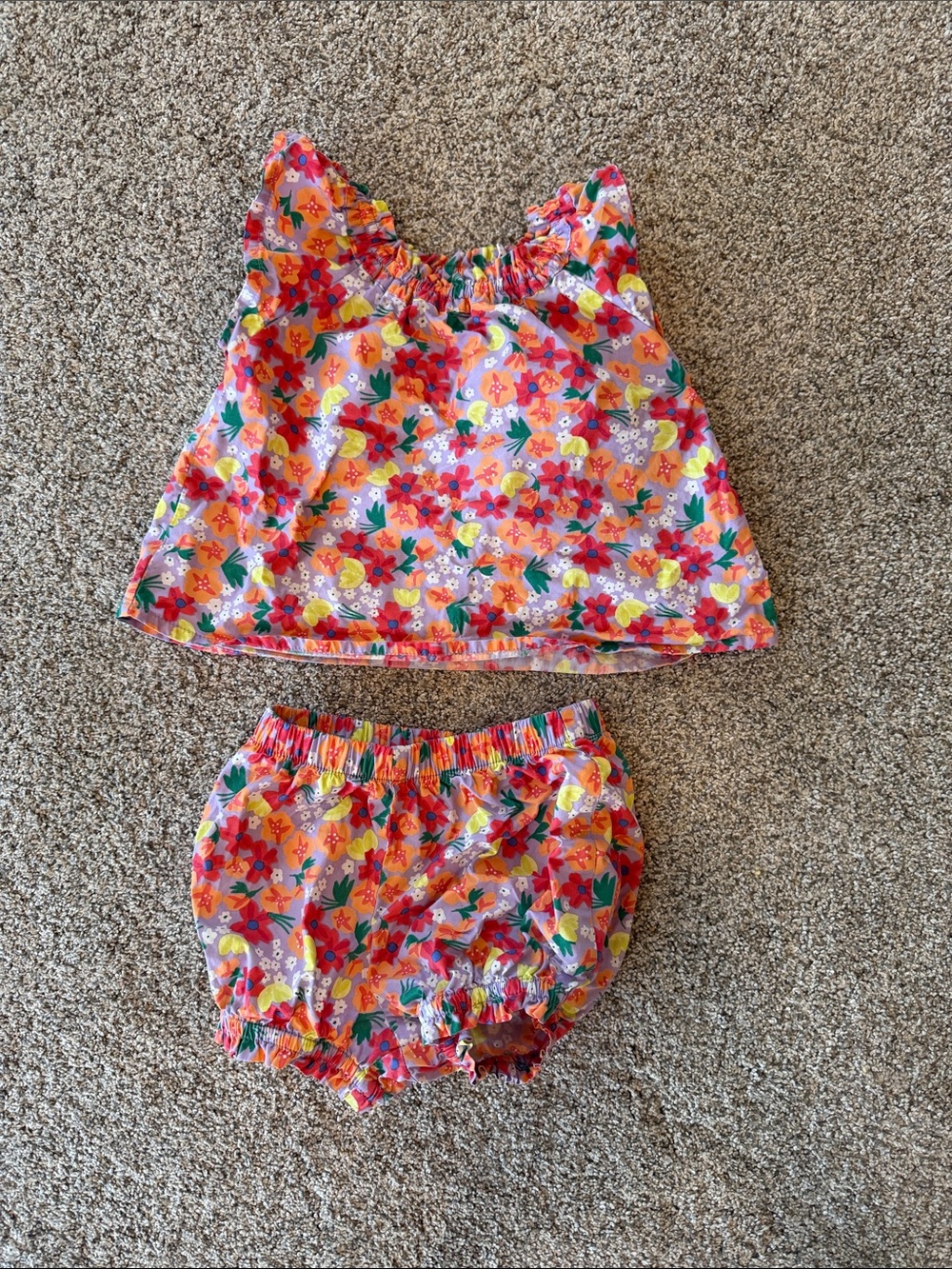 Tea Collection 2T Floral Pink Girls Two-Piece Bloomer Set